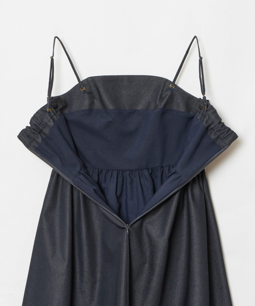 LOULOU WILLOUGHBY シャンブレーベアワンピース ネイビー (65)
