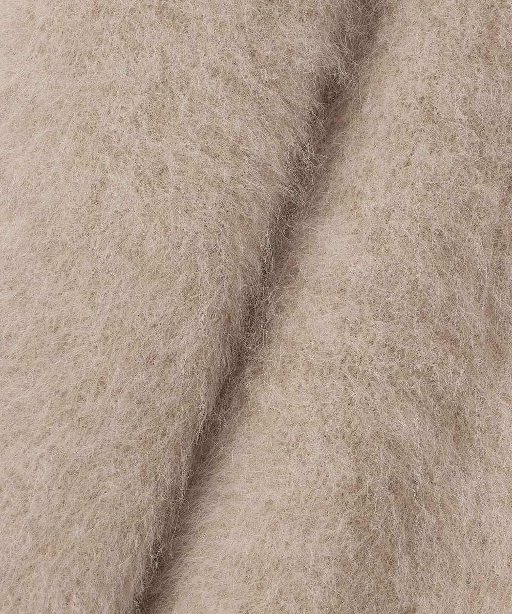 allureville WEB ルミネ別注 カシミヤブレンドファー加工半袖プルオーバー モカ (85)