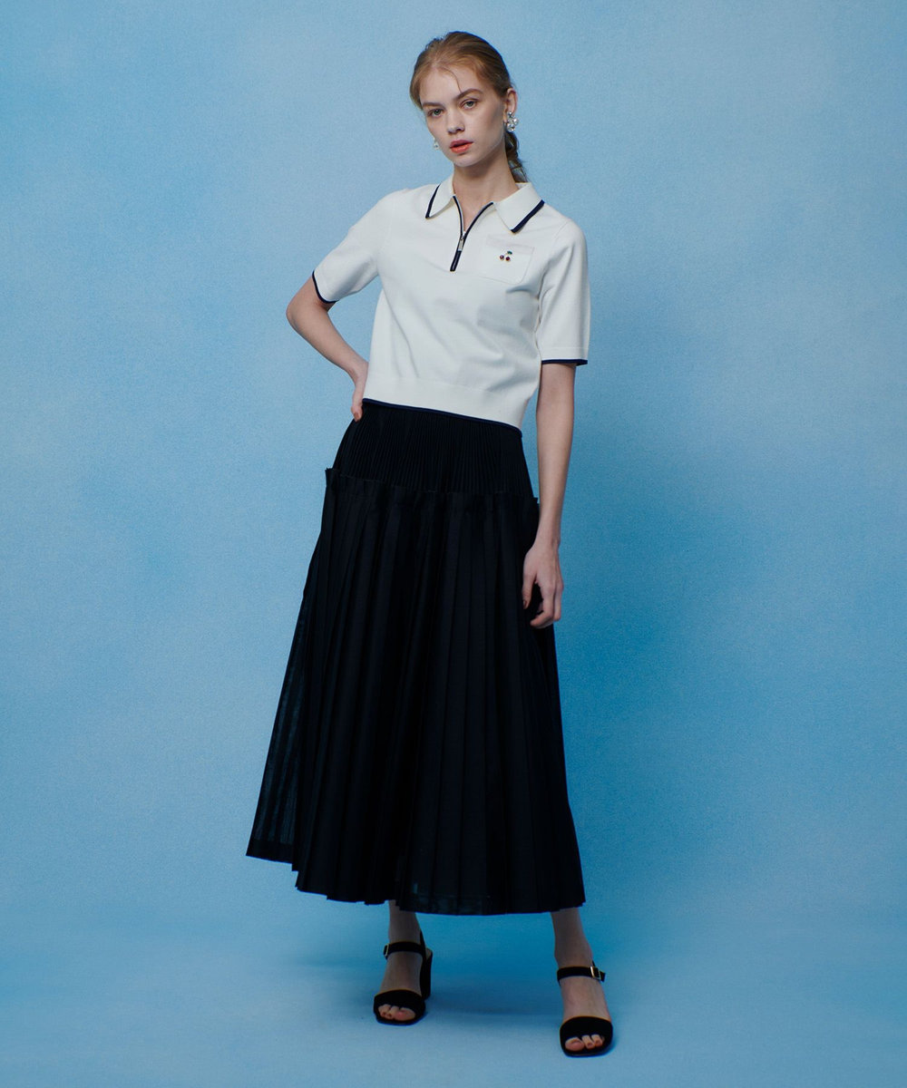 LOULOU WILLOUGHBY 【LOULOU WILLOUGHBY】CHERRY ビジューポロ オフホワイト (02)