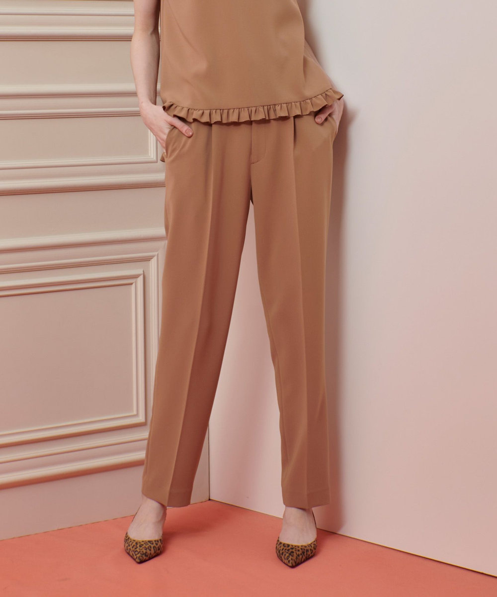 LOULOU WILLOUGHBY 【LOULOU WILLOUGHBY】ハイバックテーパードパンツ キャメル (84)