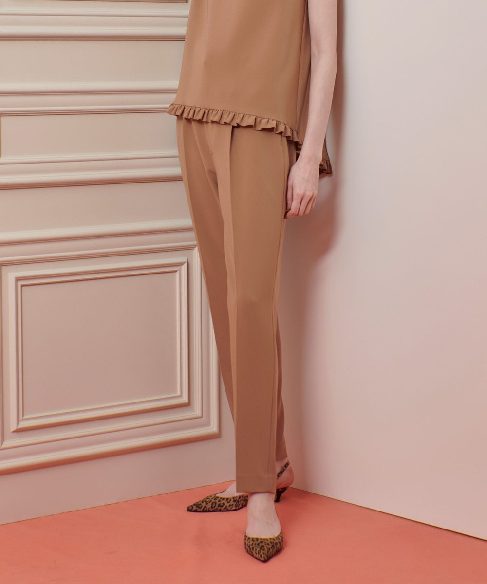 LOULOU WILLOUGHBY 【LOULOU WILLOUGHBY】ハイバックテーパードパンツ キャメル (84)