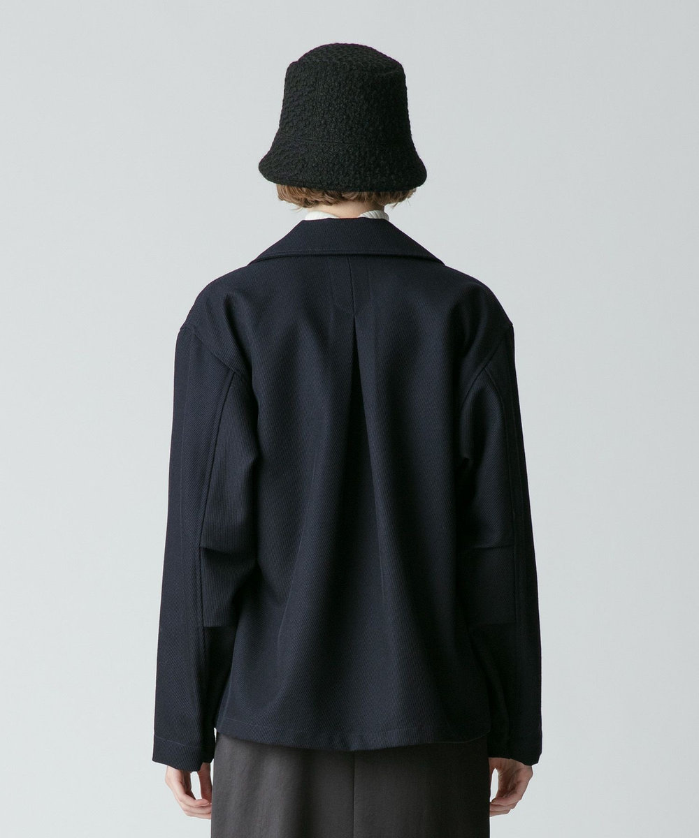 allureville ウールカルゼM43ブルゾン ネイビー (65)