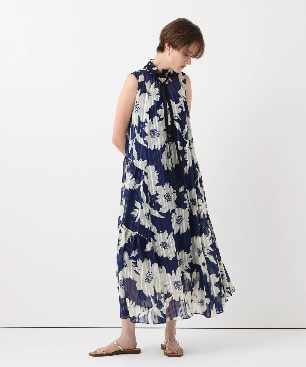 allureville ◇WEB ルミネ別注 シアーヨウリュウワンピース ブルー系 (68)