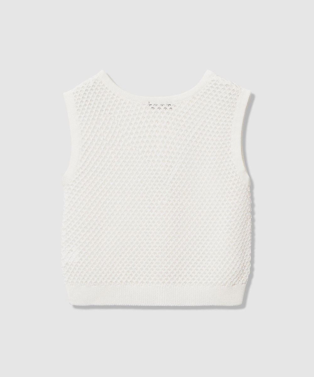 allureville 透かし編みジレプルオーバー オフホワイト (02)