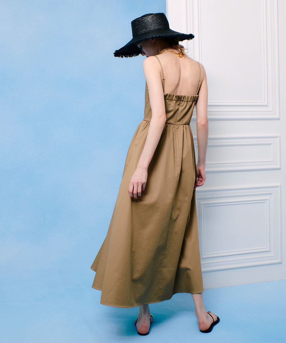 LOULOU WILLOUGHBY シャンブレーベアワンピース キャメル (84)