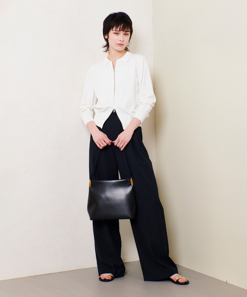 allureville 布帛コンビニットブルゾン オフホワイト (02)