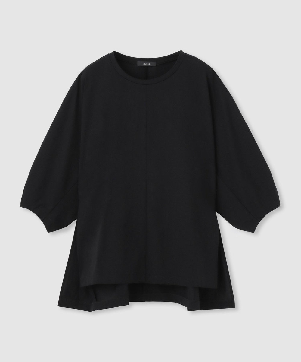allureville クルーコクーンT-シャツ ブラック (95)