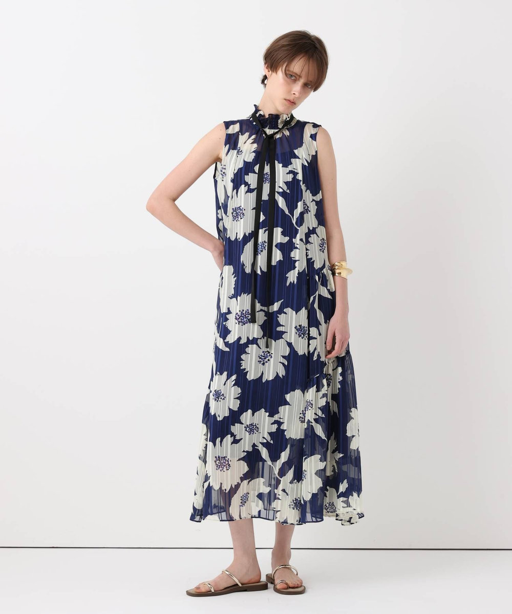 allureville ◇WEB ルミネ別注 シアーヨウリュウワンピース ブルー系 (68)