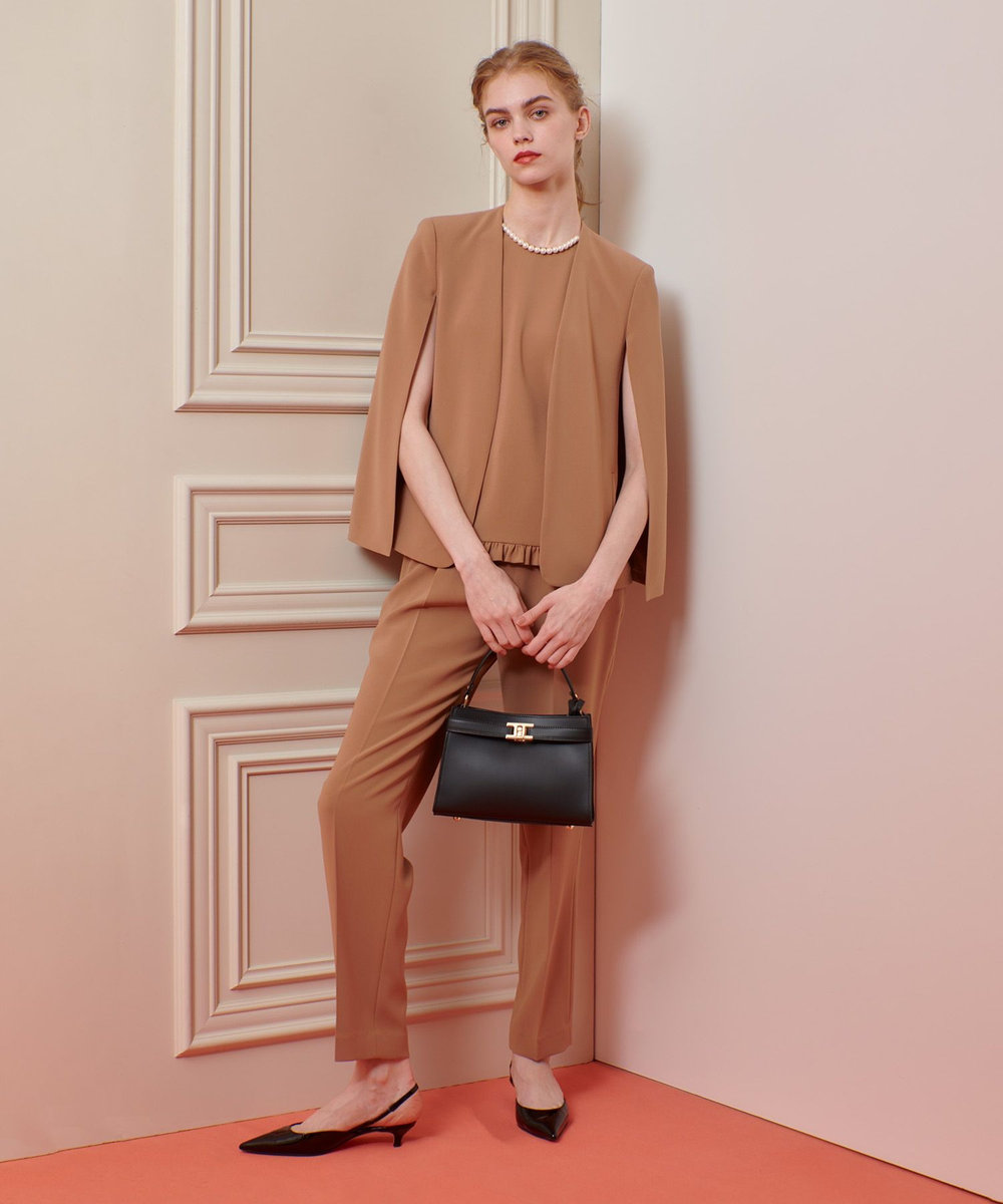 LOULOU WILLOUGHBY 【LOULOU WILLOUGHBY】ハイバックテーパードパンツ キャメル (84)