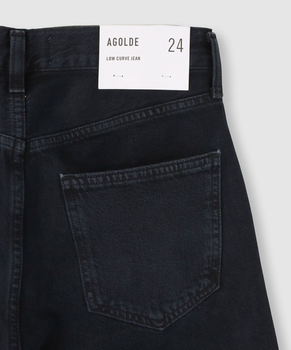 buying 【AGOLDE(エーゴールドイー)】LOW CURVE JEAN CROP ブラック (95)