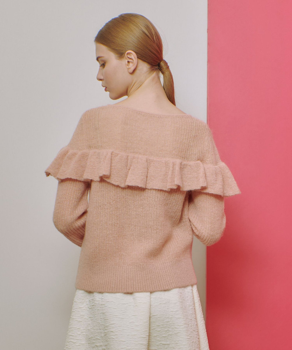 LOULOU WILLOUGHBY 【LOULOU WILLOUGHBY】モヘヤラッフルプルオーバー ピンク (41)