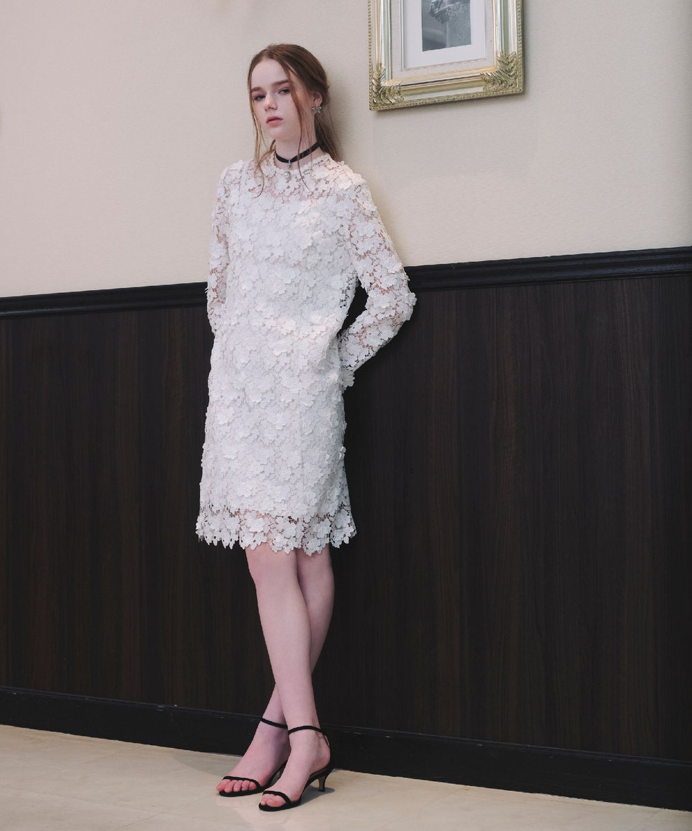 U　新品未使用　ウィルフリー　ケミカル レース パッチワーク ワンピース レースパッチワークキャミワンピース – レディースファッション通販の