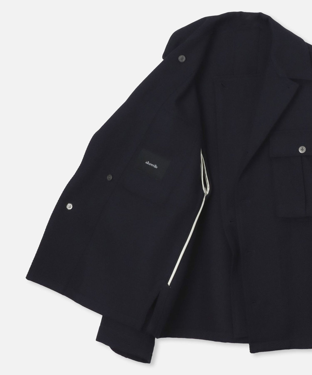 allureville ウールカルゼM43ブルゾン ネイビー (65)