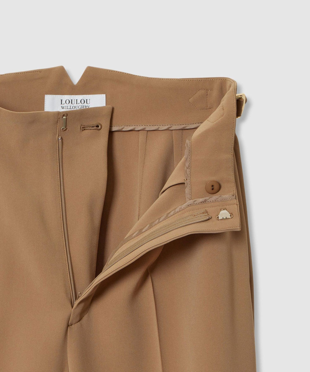 LOULOU WILLOUGHBY 【LOULOU WILLOUGHBY】ハイバックテーパードパンツ キャメル (84)