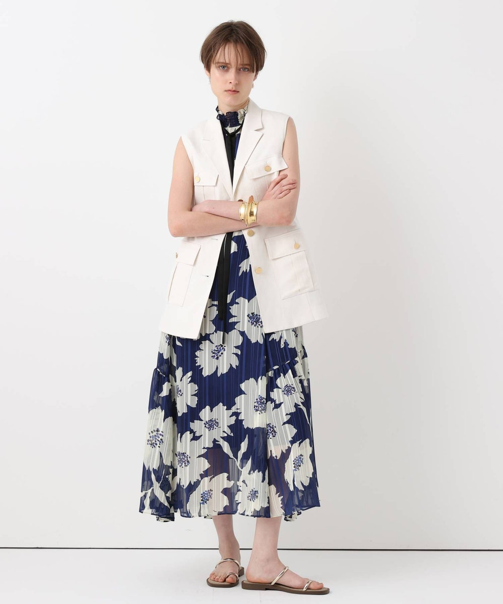 allureville ◇WEB ルミネ別注 シアーヨウリュウワンピース ブルー系 (68)