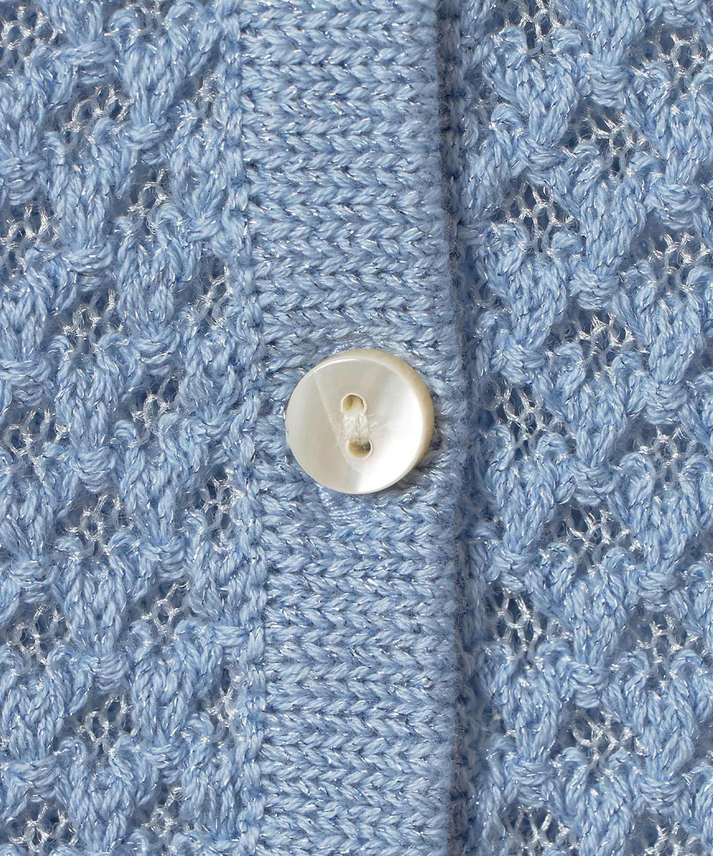 allureville 透かし編みジレプルオーバー ブルー (61)