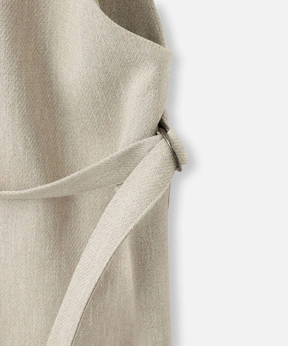 allureville 麻調カルゼサイドオープンジレ ベージュ (11)