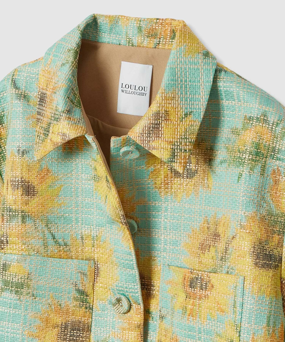 LOULOU WILLOUGHBY 【LOULOU WILLOUGHBY】サンフラワーJQステンカラーショートジャケット イエロー系 (26)