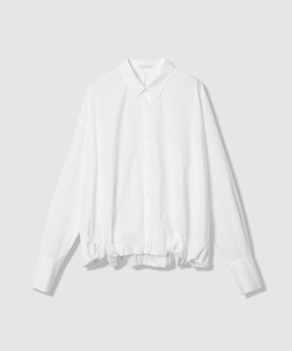 allureville スカーフ付バルーンシャツ ホワイト (01)