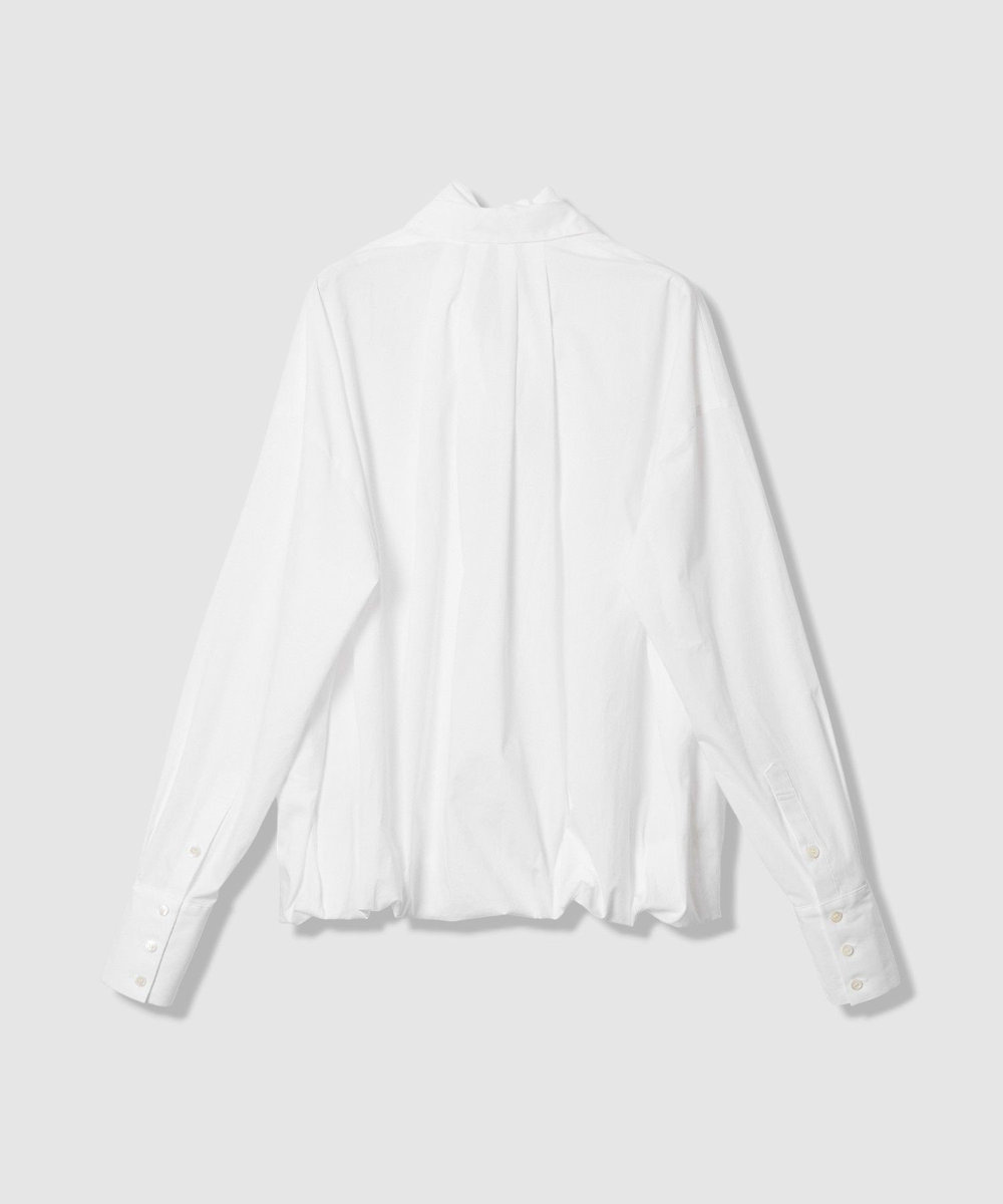 allureville スカーフ付バルーンシャツ ホワイト (01)