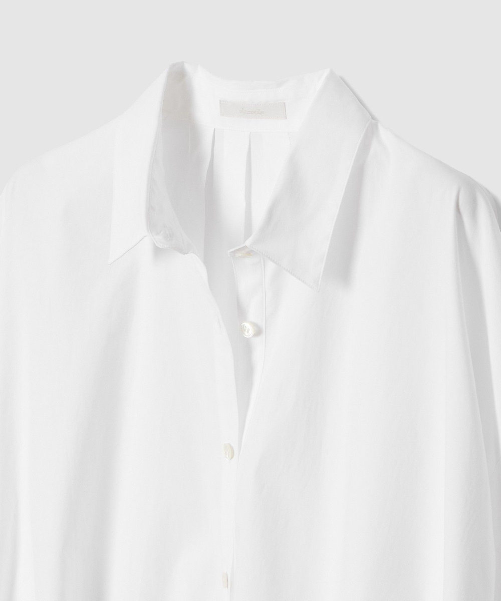 allureville スカーフ付バルーンシャツ ホワイト (01)