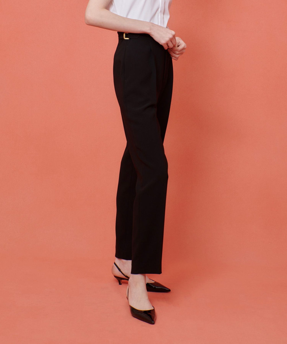 LOULOU WILLOUGHBY 【LOULOU WILLOUGHBY】ハイバックテーパードパンツ ブラック (95)