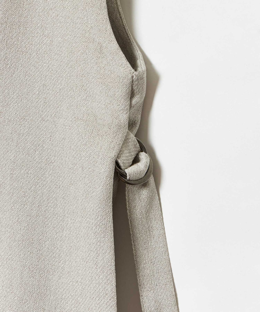 allureville 麻調カルゼサイドオープンジレ ベージュ (11)