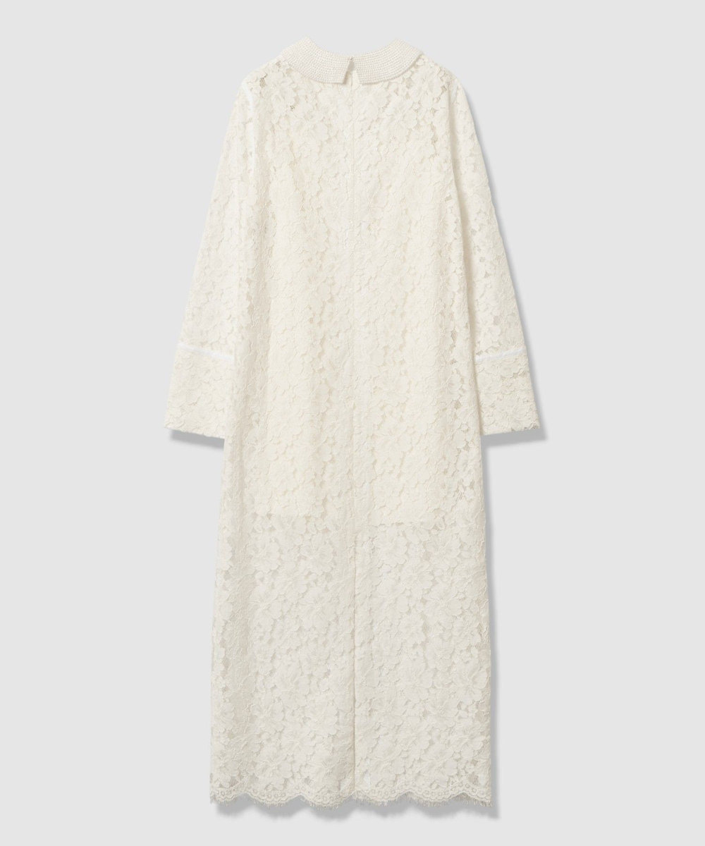 LOULOU WILLOUGHBY 【LOULOU WILLOUGHBY】パールネックレースワンピース オフホワイト (02)