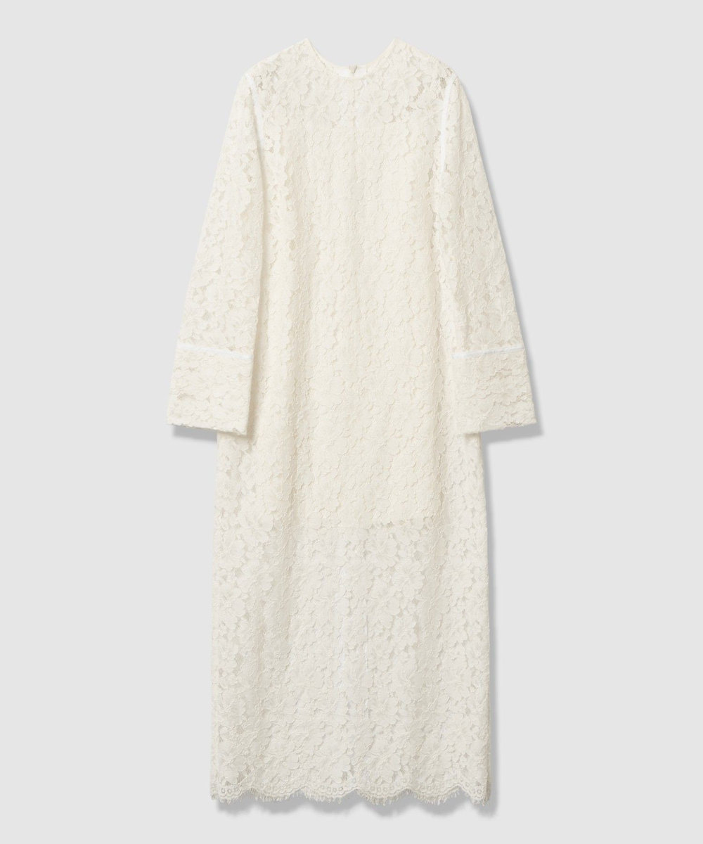 LOULOU WILLOUGHBY 【LOULOU WILLOUGHBY】パールネックレースワンピース オフホワイト (02)
