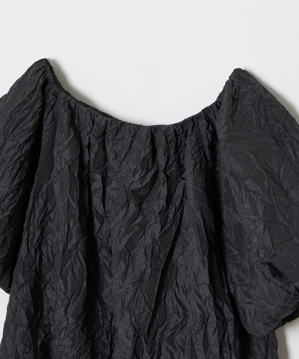allureville クリンクルワッシャーオフショルブラウス ブラック (95)