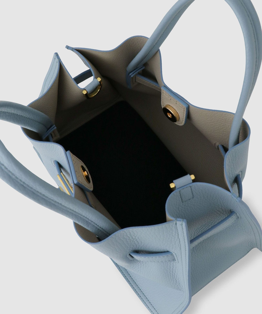 buying 【VIOLAd'ORO (ヴィオラドーロ)】レザートート ライトブルー (62)