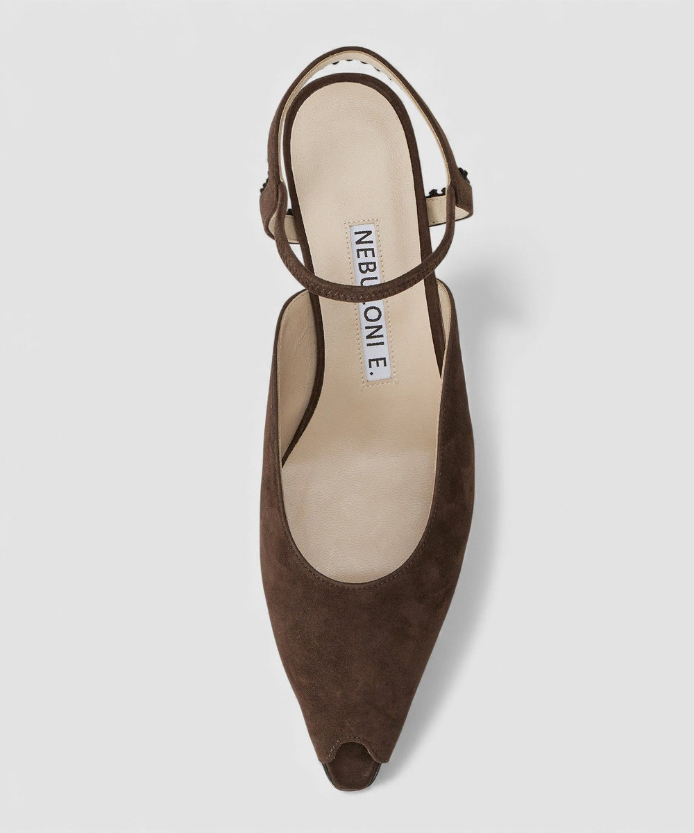 buying 【NEBULONI E.(ネブローニ)】POINTED STRAP FLAT ダークブラウン (82)