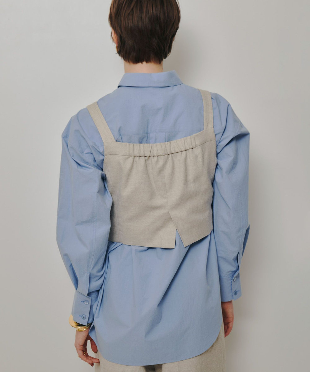 allureville バレルスリーブシャツ サックス (63)