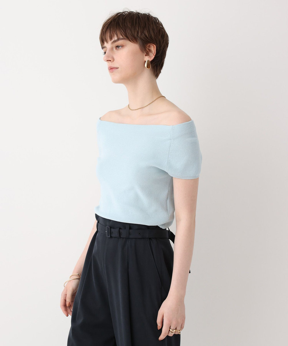 allureville 2WAY ネックショートスリーブプルオーバー ライトブルー (62)