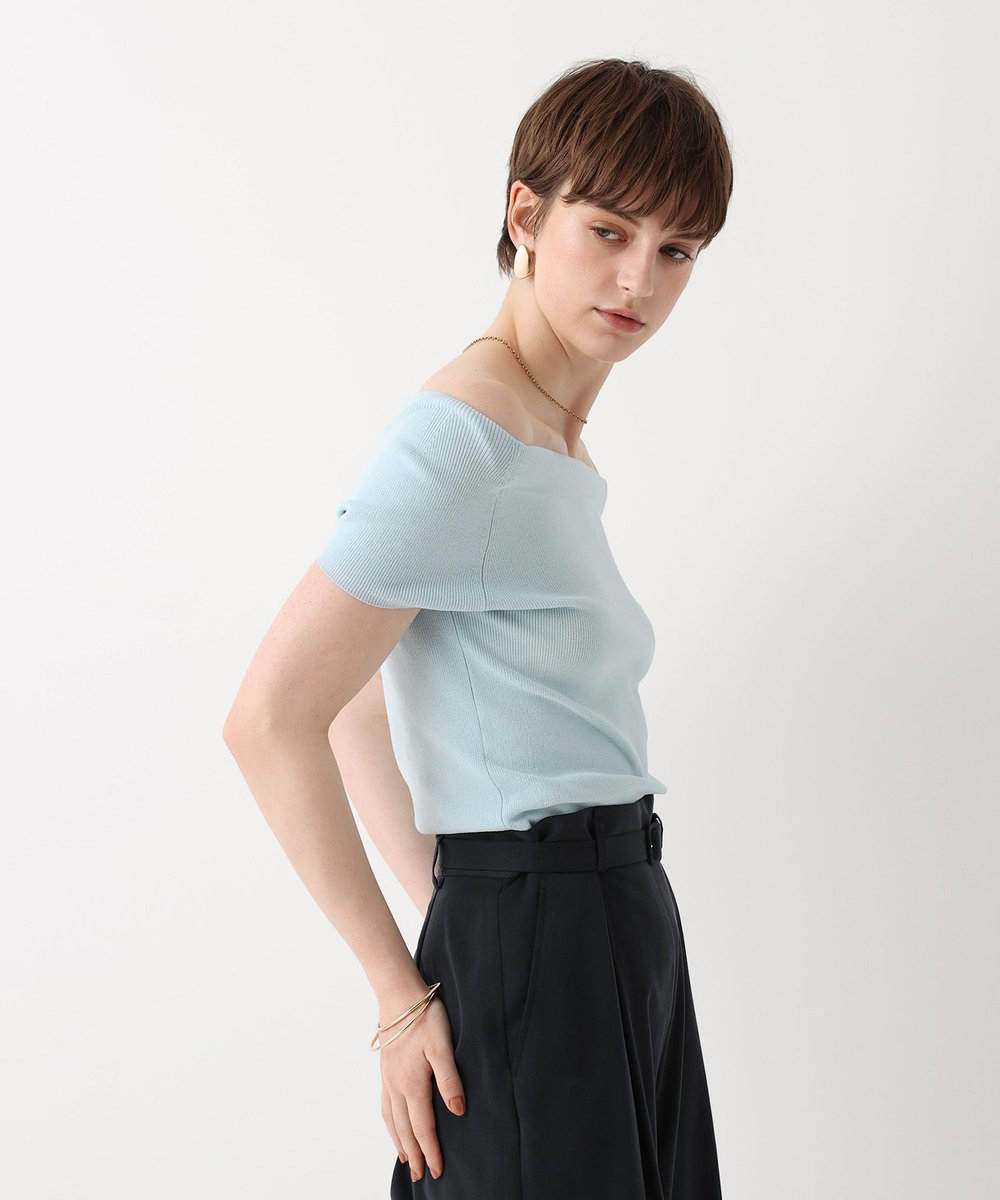 allureville 2WAY ネックショートスリーブプルオーバー ライトブルー (62)