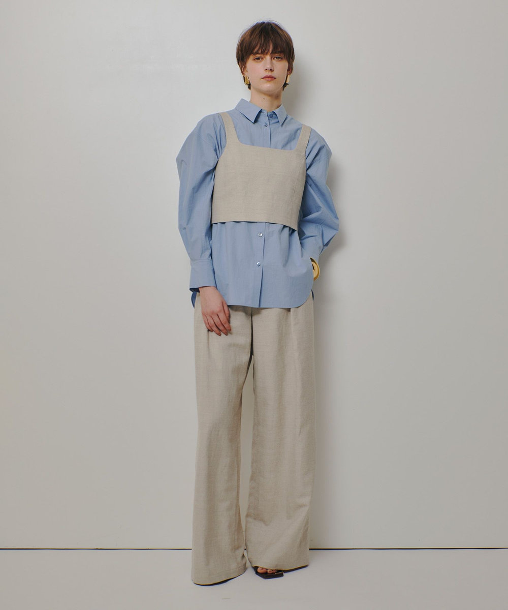 allureville バレルスリーブシャツ サックス (63)