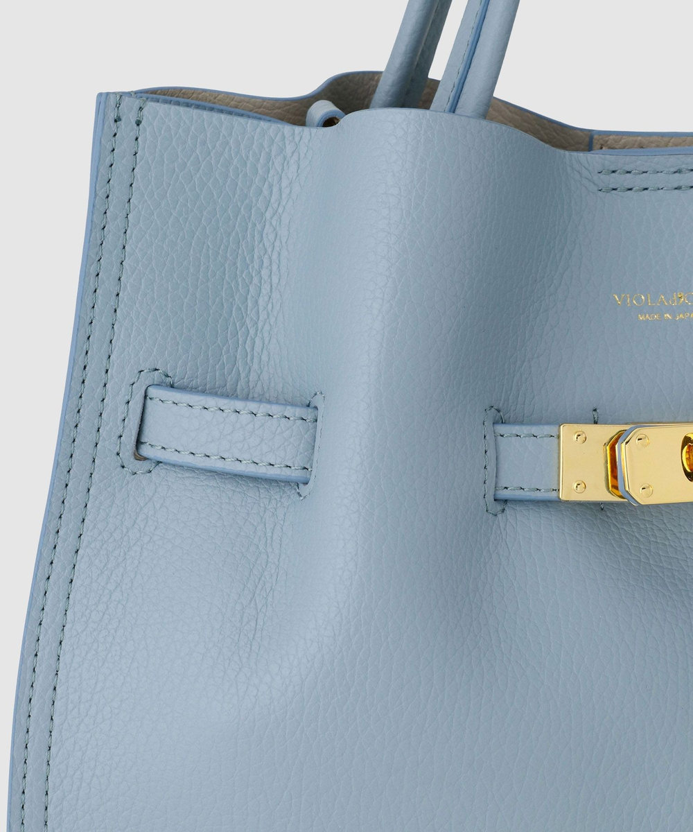 buying 【VIOLAd'ORO (ヴィオラドーロ)】レザートート ライトブルー (62)