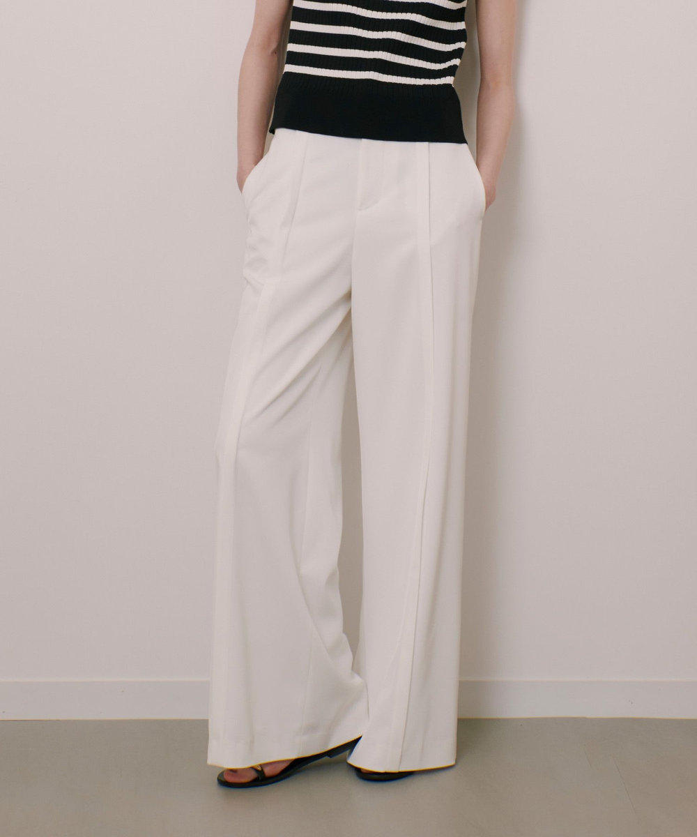 LOULOU WILLOUGHBY 【LOULOU WILLOUGHBY】タックステッチワイドパンツ オフホワイト (02)