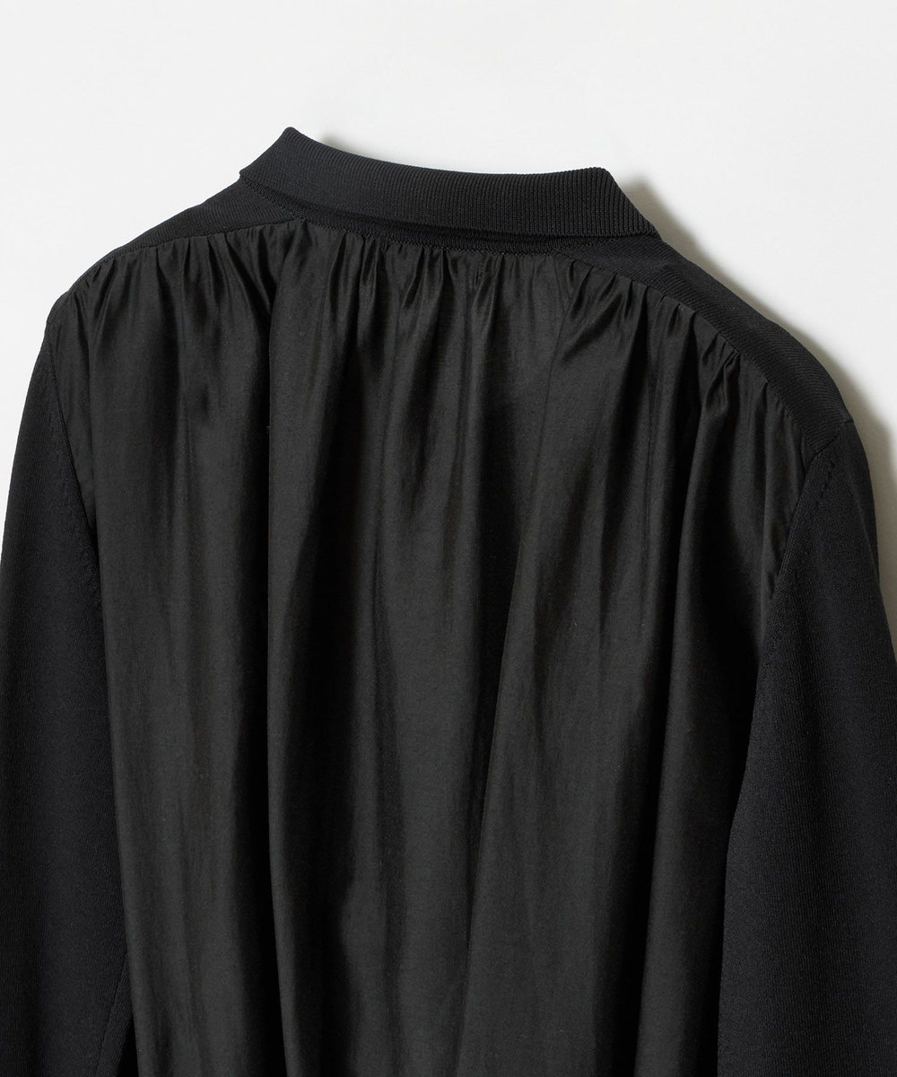 allureville 布帛コンビニットブルゾン ブラック (95)