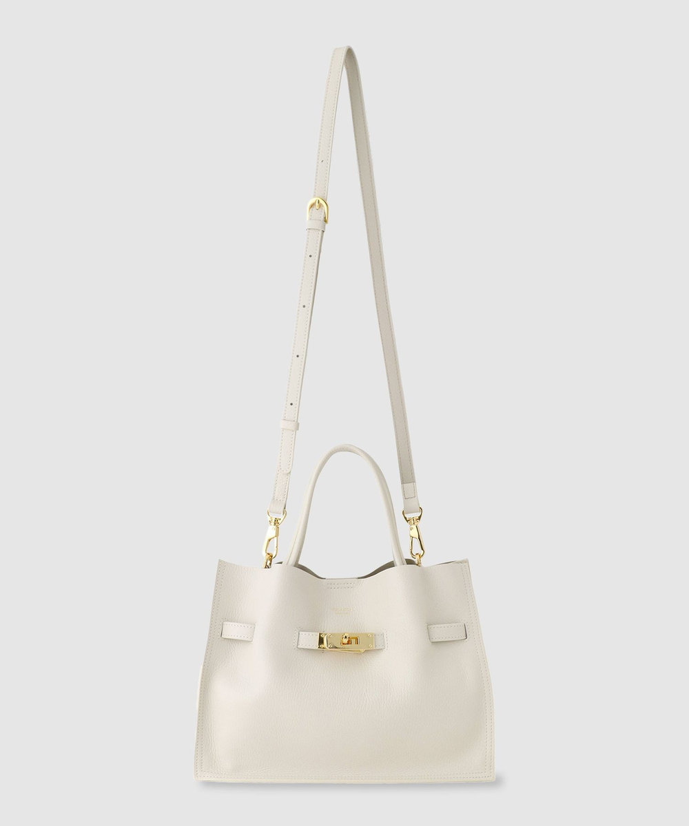 buying 【VIOLAd'ORO (ヴィオラドーロ)】レザートート ライトグレー (91)