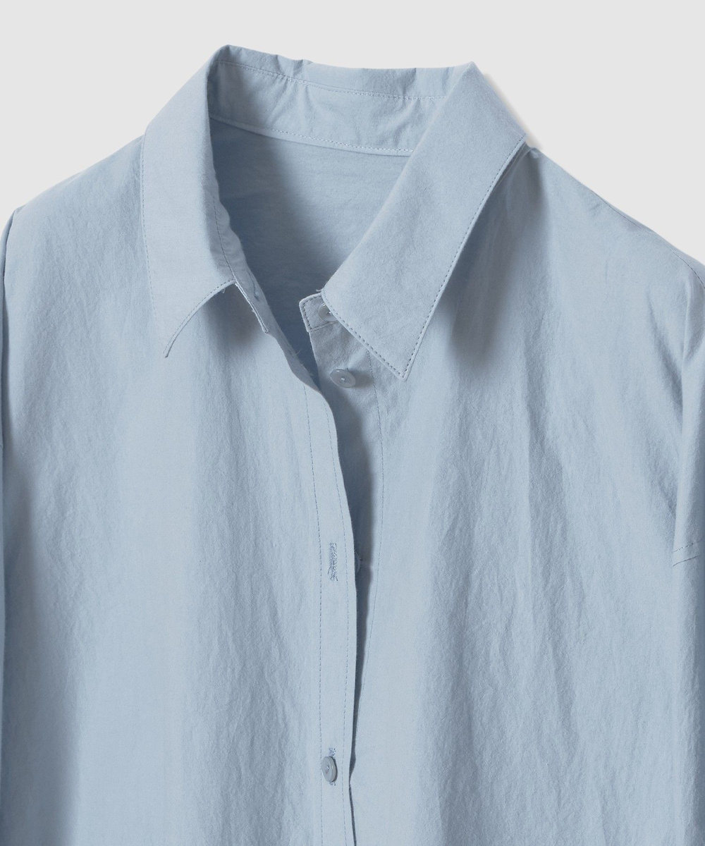 allureville バレルスリーブシャツ サックス (63)