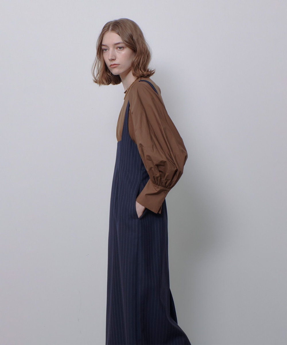 allureville Uネックラインジャンパースカート ネイビー (65)