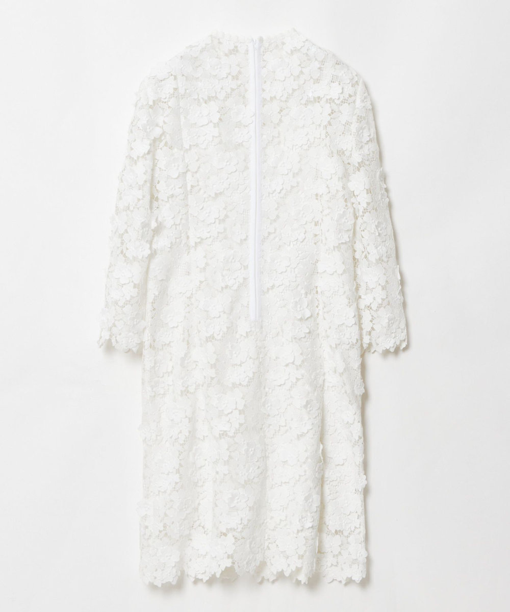 LOULOU WILLOUGHBY 【LOULOU WILLOUGHBY】ケミカルフラワーレースワンピース オフホワイト (02)