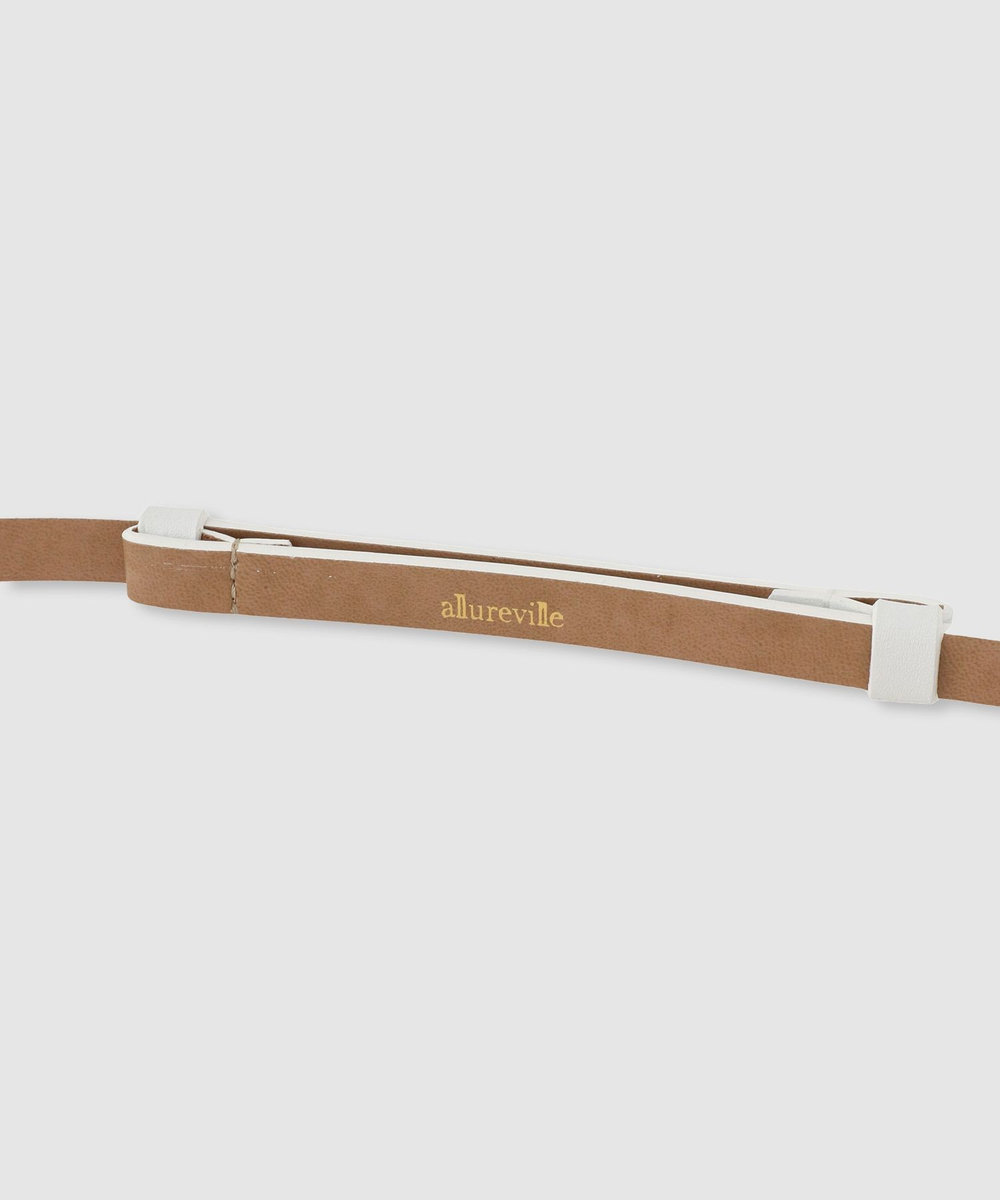 allureville ◇クロスパーツ細ベルト オフホワイト (02)