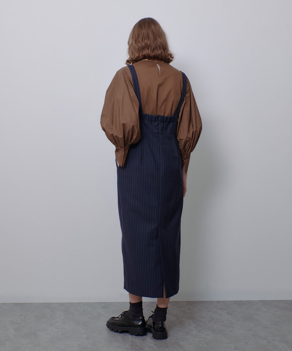 allureville Uネックラインジャンパースカート ネイビー (65)