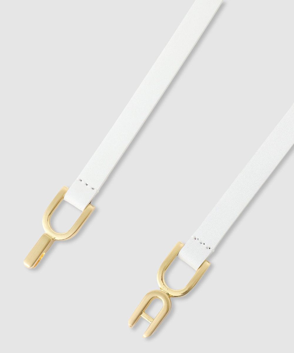 allureville ◇クロスパーツ細ベルト オフホワイト (02)