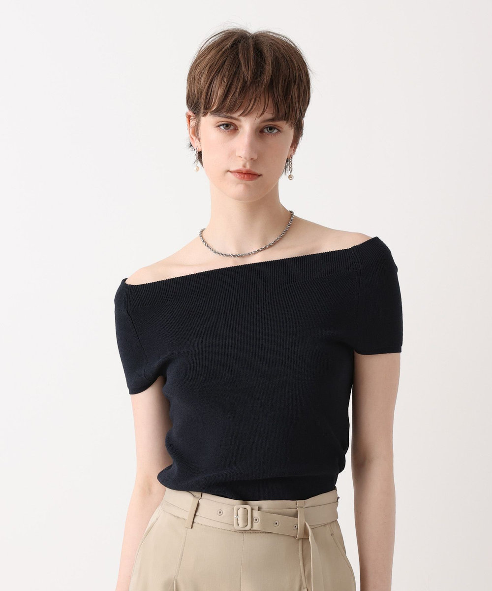 allureville 2WAY ネックショートスリーブプルオーバー ネイビー (65)