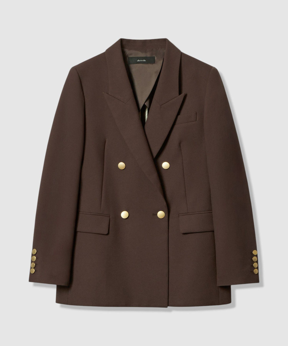 allureville TRストレッチダブルジャケット ダークブラウン (82)