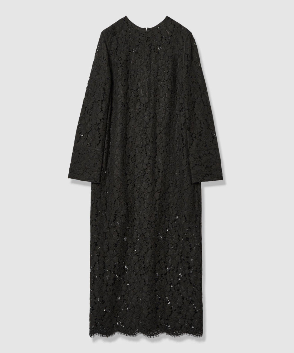 LOULOU WILLOUGHBY 【LOULOU WILLOUGHBY】パールネックレースワンピース ブラック (95)