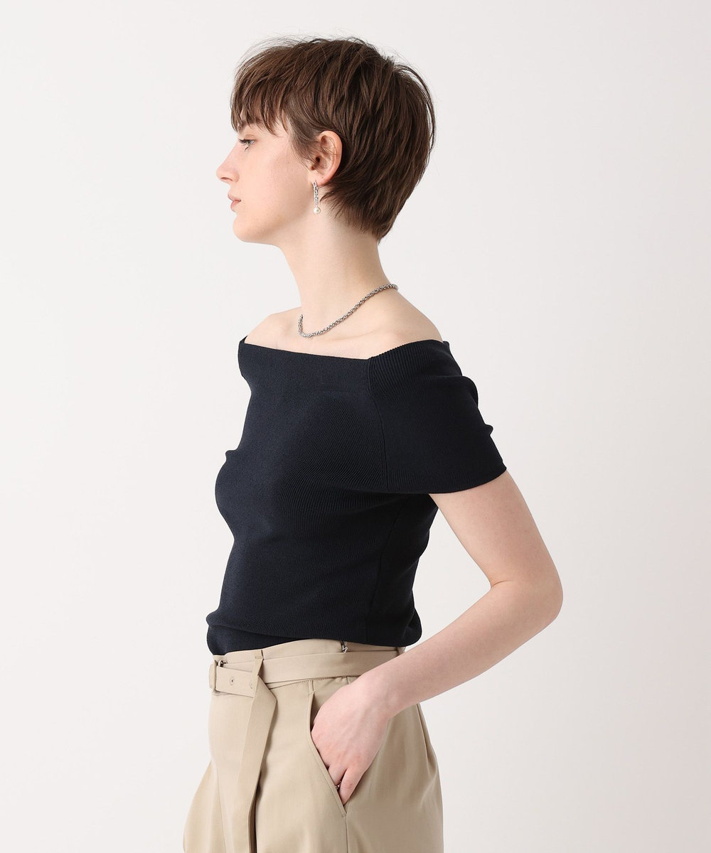 allureville 2WAY ネックショートスリーブプルオーバー ネイビー (65)